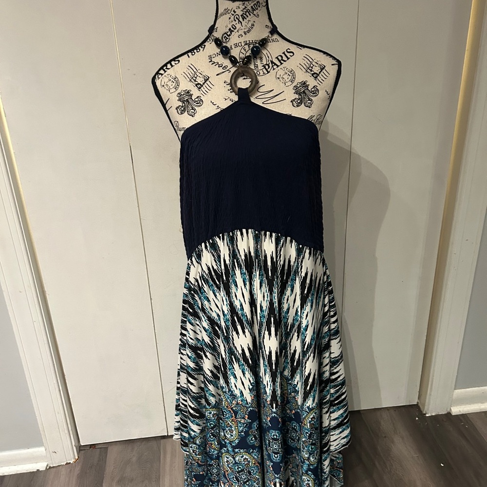 Magic Navy Blue Halter Sundress